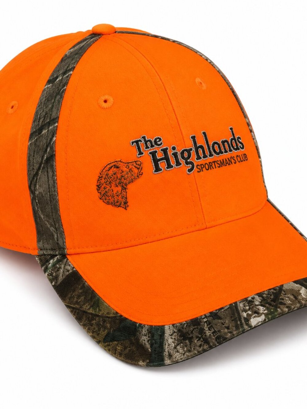 The Highlands Sportsman's Club Orange/Camouflage Cap